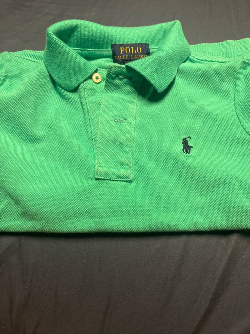 Polo by Ralph Lauren Bright Green Kids Polo with Navy Pony